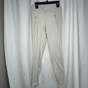 Athleta Cream Fleece Tights